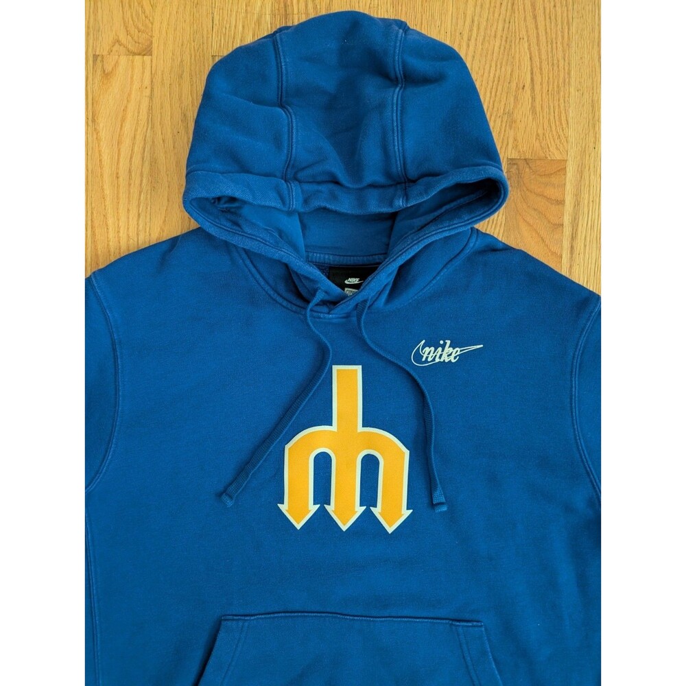 Seattle Mariners Nike Cooperstown Collection Logo Club Hoodie MLB Throwback L